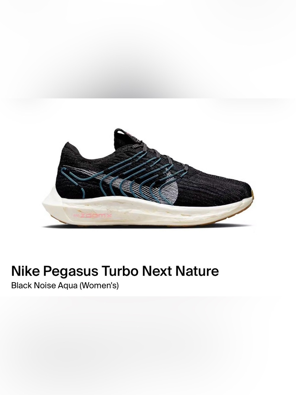 Womens Black Athletic Running Shoes with Teal Accents